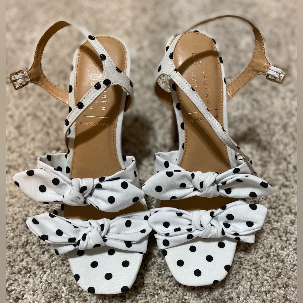 Women’s strappy heels by Lauren Conrad. Size 7.5. Never worn.